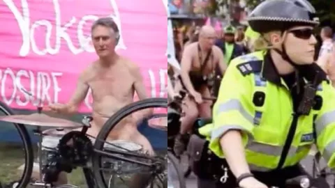 英国伦敦裸骑